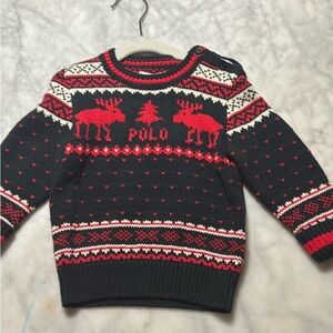 Ralph Lauren Black and Red Knit Sweater BNWT